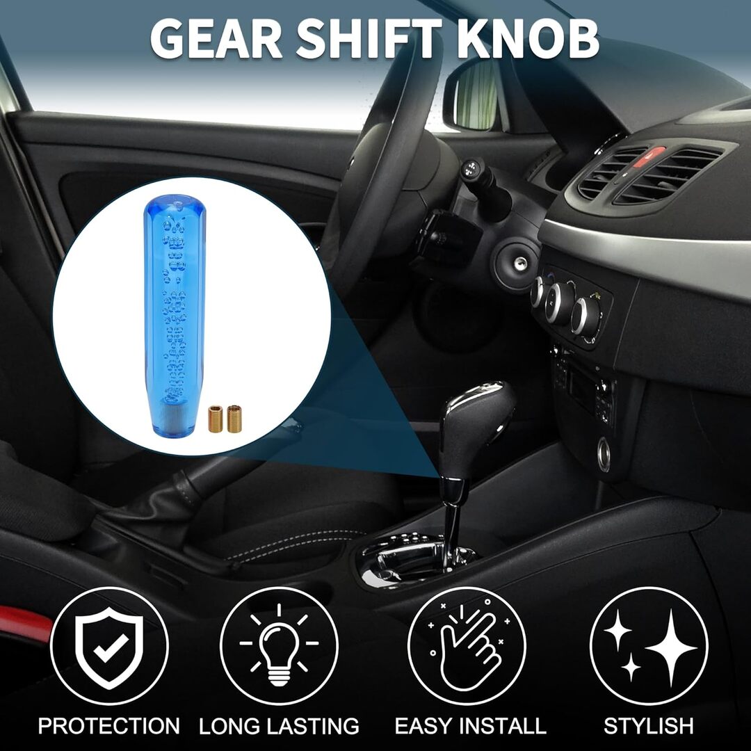 1 Pc Universal Crystal Blue Shift Gear knob