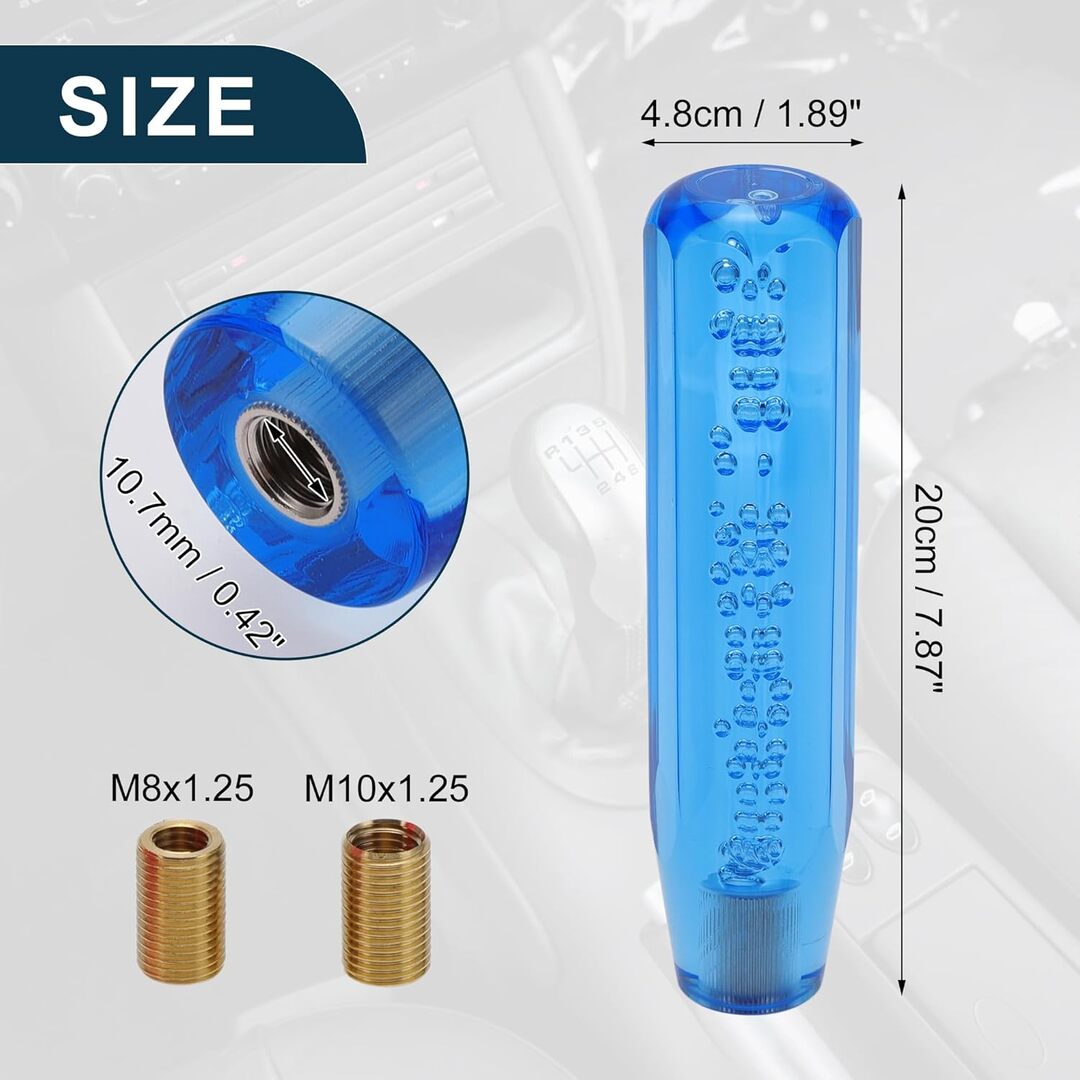 1 Pc Universal Crystal Blue Shift Gear knob