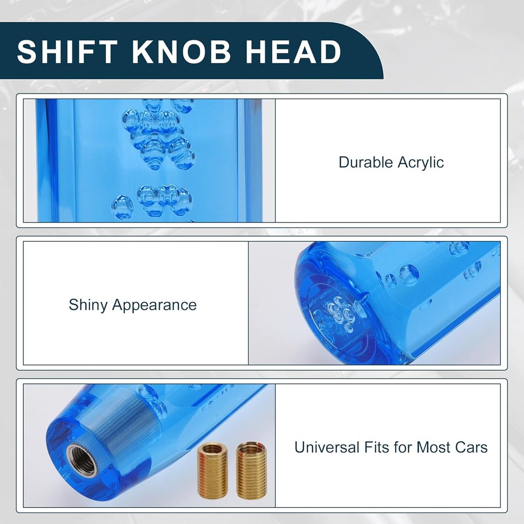1 Pc Universal Crystal Blue Shift Gear knob